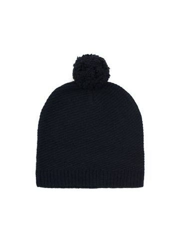 Čepice s bambulí černá