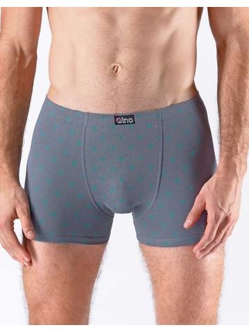 Pánské boxerky s kratší nohavičkou, kratší nohavička, šité, s potiskem 73127P - šedá šalvěj