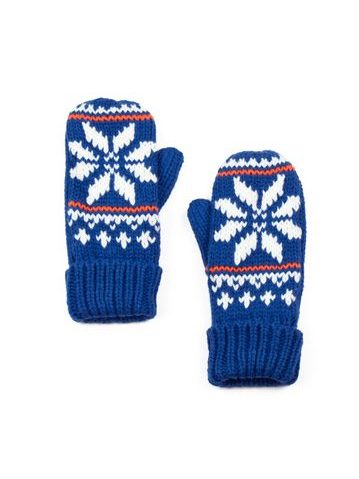 Palcové rukavice s hvězdou modré