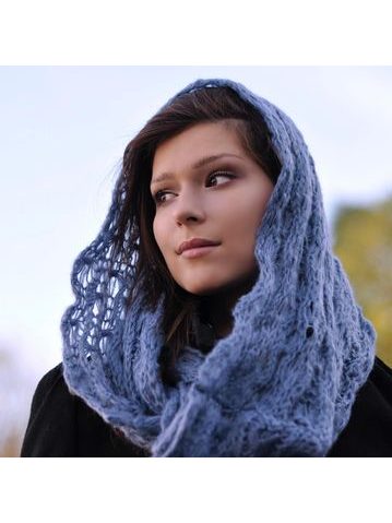Pletená kruhová šála béžová