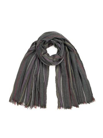 Dámský hnědý šál s proužky