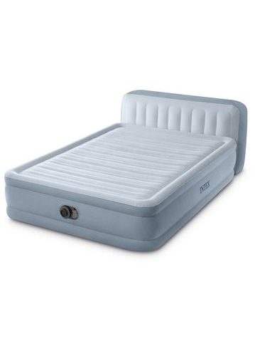 INTEX Nafukovací postel QUEEN PLUSH HEADBOARD FIBER TECH RP s 220-240V vnitřní pumpou