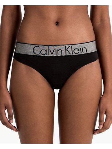 Dámské kalhotky tanga CALVIN KLEIN QF4054E černé
