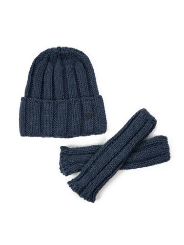 Čepice, rukavice - modrá