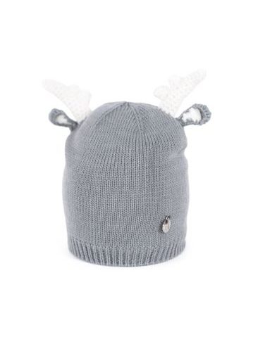 Sobí čepice s ušima šedá