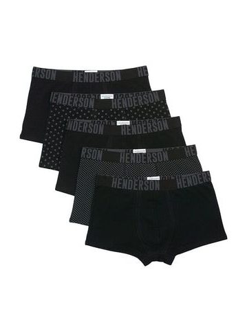 5 pack pánských boxerek Optic černé