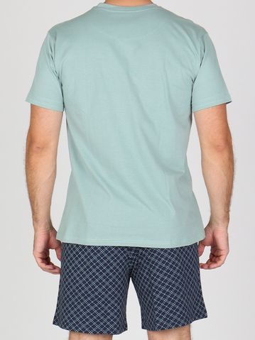 Pánská noční košile s krátkým rukávem Pohodář - mátová