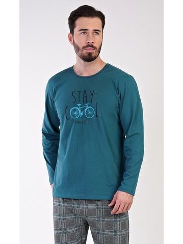 Pánské pyžamo dlouhé Oliver - petrolejová