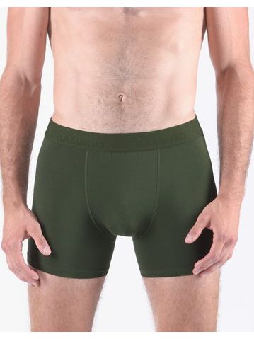 Pánské boxerky delší nohavička, šité, jednobarevné Eco Bamboo 74160 - lahvová