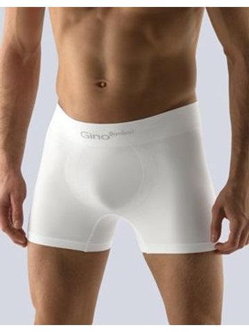 Pánské boxerky s delší nohavičkou, delší nohavička, bezešvé, jednobarevné Bamboo PureLine 54004P - bílá