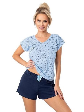 Krátké dámské pyžamo Star short tmavě modré