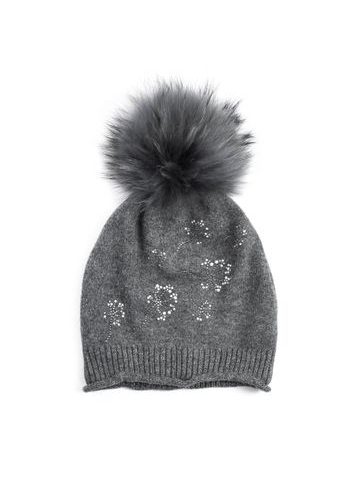 Silná zimní čepice v melanži šedá