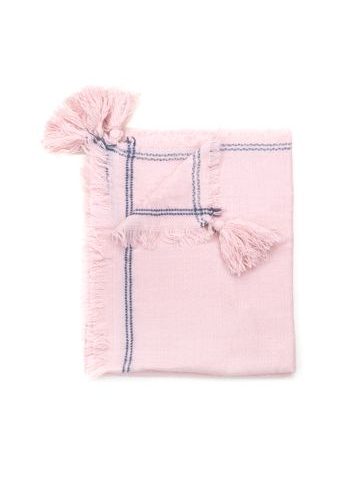 Lemovaná růžová šála