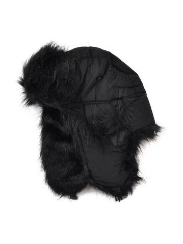 Kožíšková ušanka černá