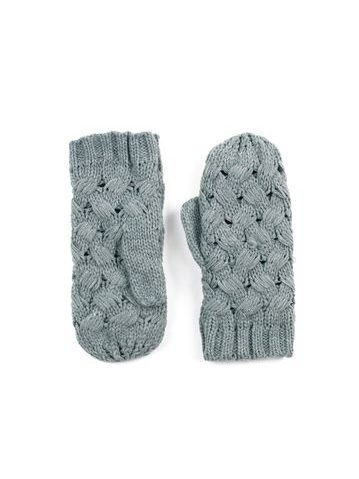 Palcové rukavice proplétané šedé