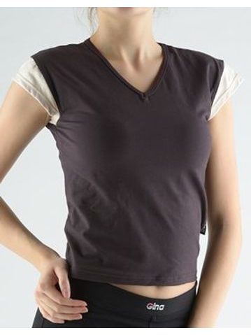 Dámské tričko s krátkým rukávem, krátký rukáv, šité 98010P - melta písková