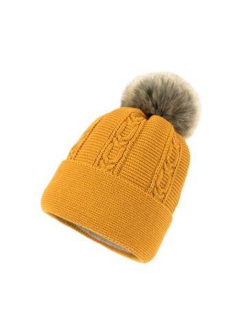 Stylová Zimní Čepice s Bambulí oranžová