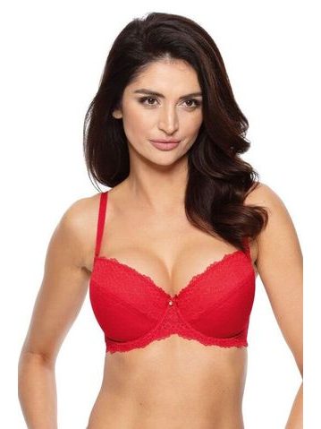 Krajková push-up podprsenka Scarlet červená