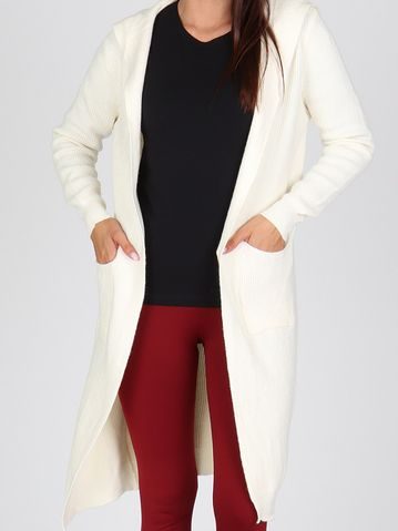 Dlouhý cardigan fuchsiový