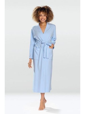 Bavlněný župan Melissa světle modrý