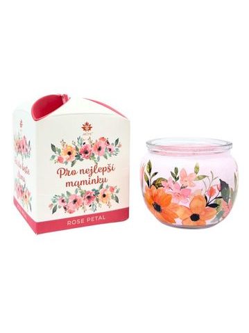 ARÔME Svíčka 90 g, ve skle a flower boxu, Pro nejlepší maminku, Gardenia Flowers