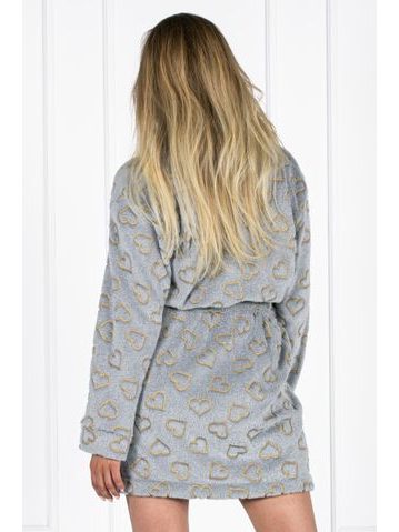 Dlouhý dámský tenký župan Lea lososový