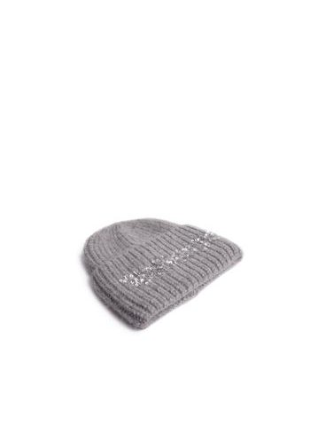 Originální čepice na zimu tmavošedá