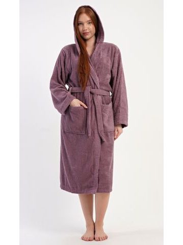 Dámský dlouhý savý župan se šálovým límcem TAMPA růžová