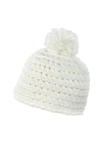 Velká čepice s bambulí bílá