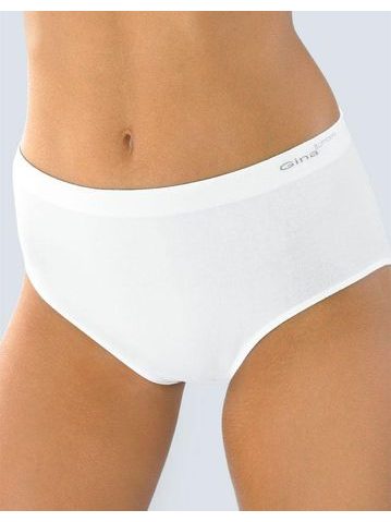 Dámské kalhotky bezešvé, klasické, jednobarevné Bamboo PureLine 01001P - bílá