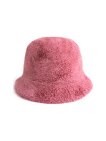Plyšový klobouk - růžový