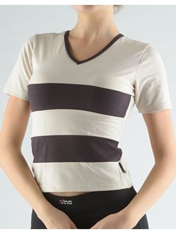 Dámské tričko s krátkým rukávem, krátký rukáv, šité 98020P - písková melta