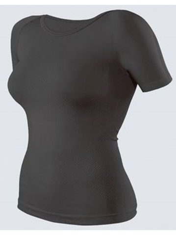 Dámské funkční tričko s krátkým rukávem dámské, krátký rukáv, bezešvé, s potiskem, jednobarevné Polyamid 88002P - onyx