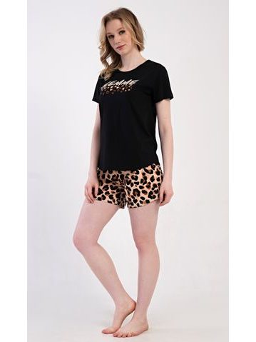 Dámské pyžamo šortky Femme - černá