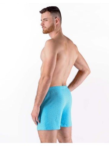 Pánské trenky volné, šité, s potiskem - kouřová bílá