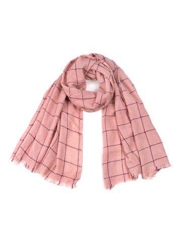 Kostkovaný šál meruňkový