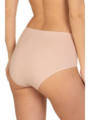 GINA dámské kalhotky klasické ve větších velikostech, větší velikosti, bezešvé, jednobarevné Bamboo PureLine 01001P - vanilková