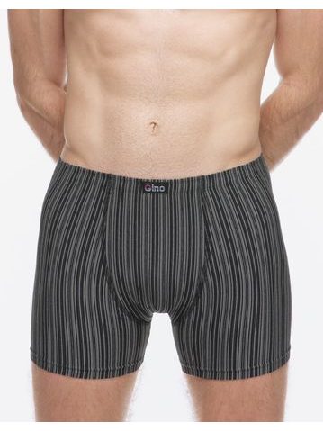 Pánské boxerky delší nohavička, šité 74183 - černá tm. šedá