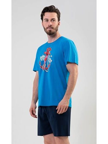 Pánské pyžamo šortky Surfing - šedá