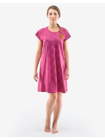 Košilka noční dámská krátký rukáv 19130P - cola višňová