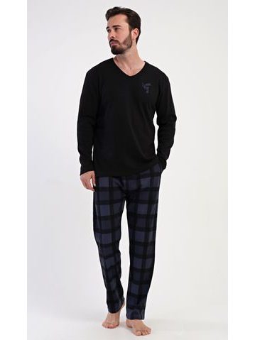 Pánské pyžamo dlouhé Erik - černá
