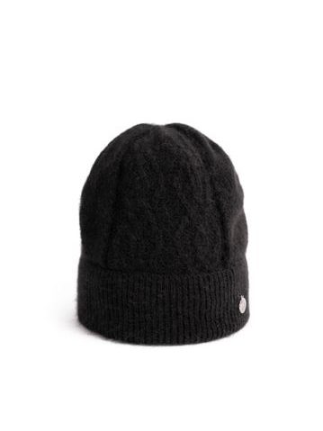 Angorská čepice - černá