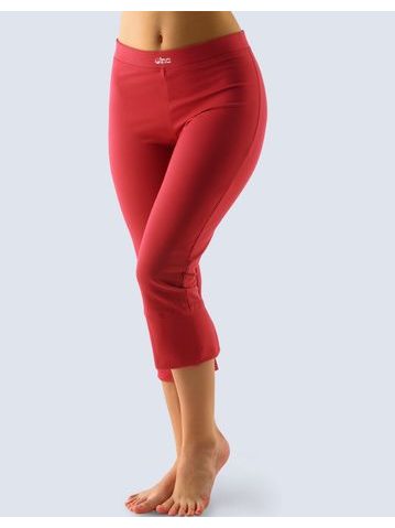 Dámské legíny 7/8 délka, 7/8 kalhoty, šité, klasické, jednobarevné 95004P - třešňová