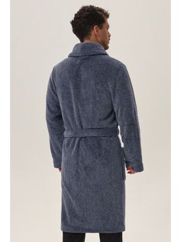 Pánský dlouhý hřejivý župan se šálovým límcem LILLY a JACK EXTRA tmavě modrá