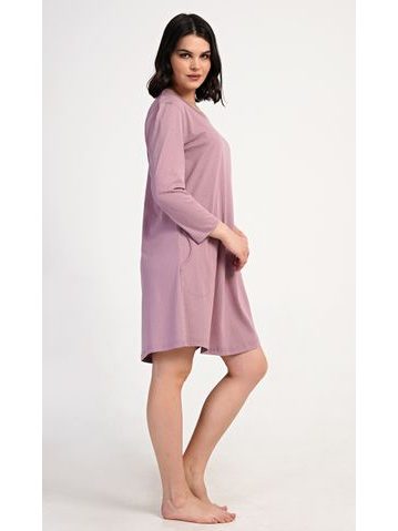 Dámský dlouhý župan se šálovým límcem FLORA starorůžová