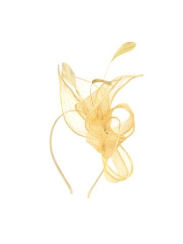 Fascinátor s mašlí- světležlutý