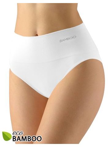 GINA dámské kalhotky klasické se širokým bokem, širší bok, bezešvé, jednobarevné Eco Bamboo 00039P - šedohnědá