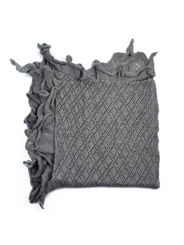 Černý cik cak pruhovaný šál