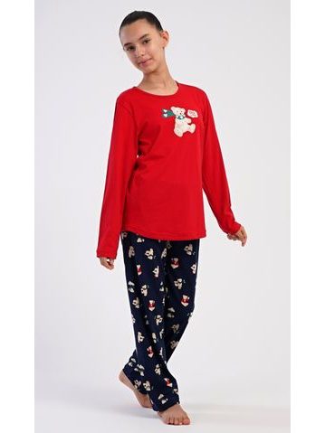 Dětské pyžamo dlouhé Srdíčko - světle růžová