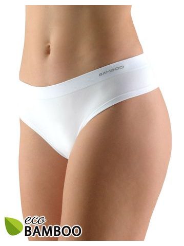 GINA dámské kalhotky francouzské, bezešvé, bokové, Eco Bamboo 04027P - bílá